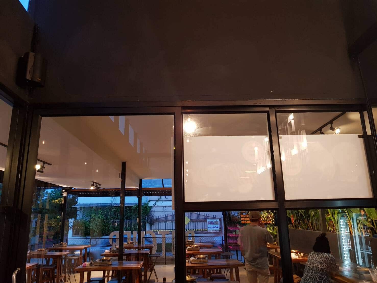 ติดตั้งประตูเลื่อนอัตโนมัติร้านอาหาร